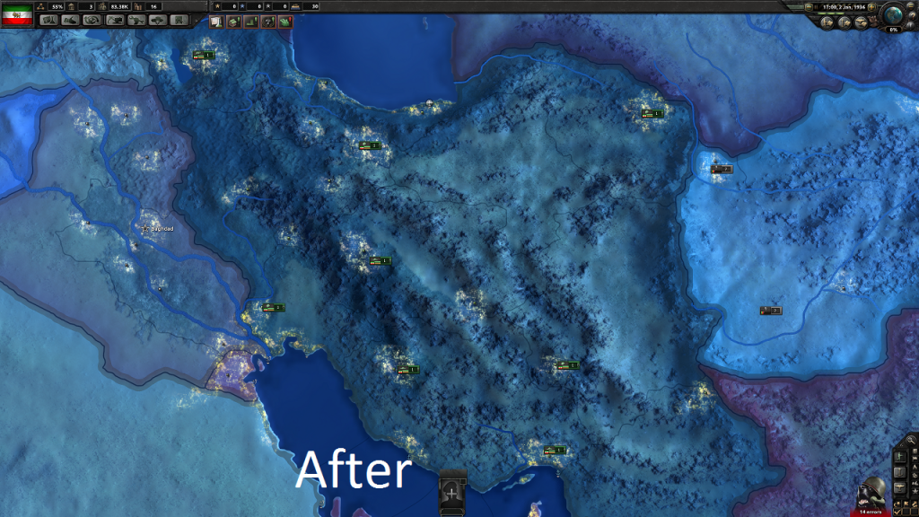 HoI4 Mod Persia Rising イランを強化しペルシャ帝国を目指す